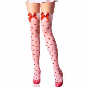 Hearts hearts over knee stockings